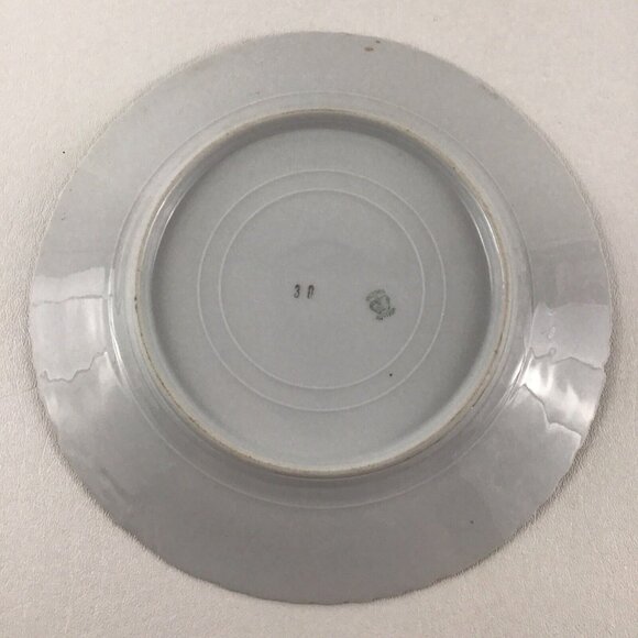 Victoria Austria Schmidt 30 8" Plate Fish Painted Collector Gold Rim Vintage #1 - Picture 6 of 8